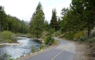 bike trail next to truckee river